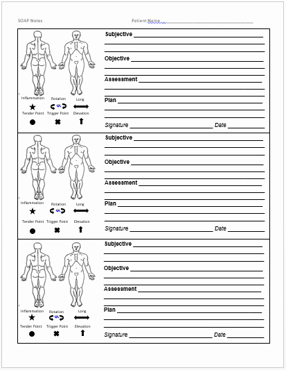 Chiropractic soap Note Example Elegant Simple soap Note Massage