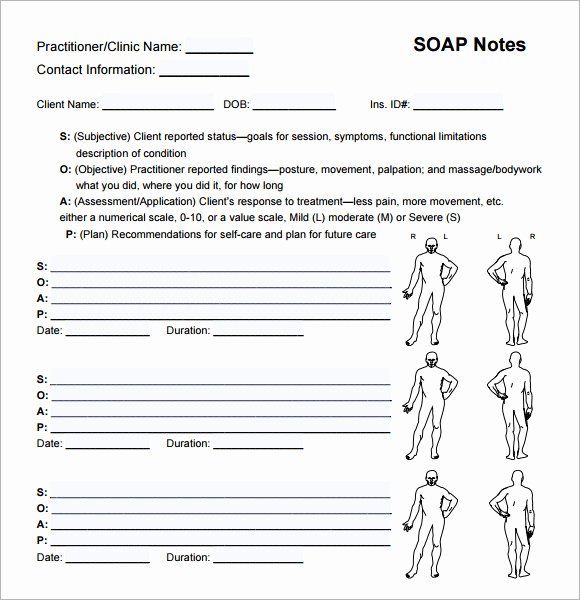 Chiropractic soap Note Example New 9 Sample soap Note Templates – Word Pdf