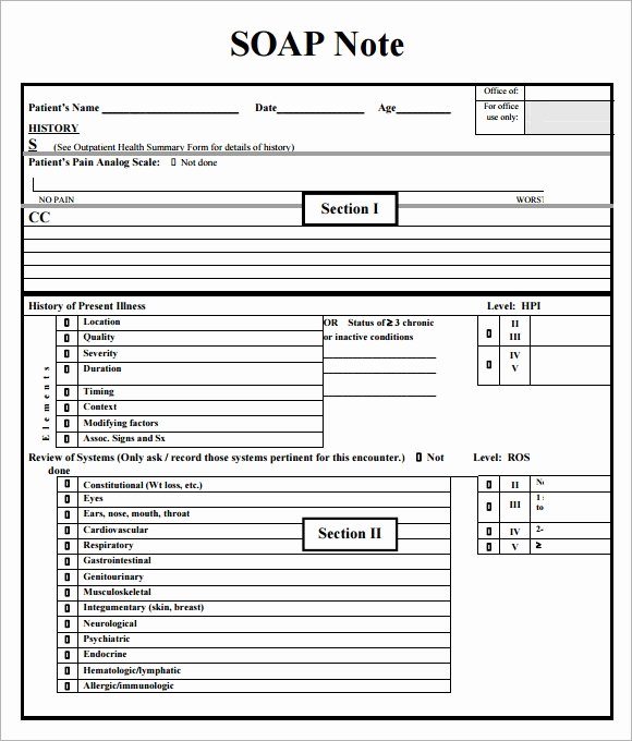 Chiropractic soap Notes Template Free Beautiful soap Note Template 10 Download Free Documents In Pdf Word