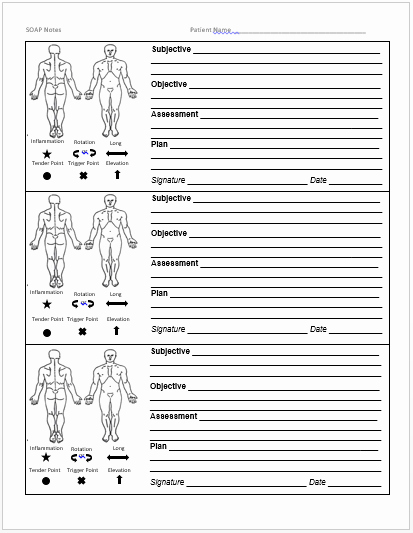 Chiropractic soap Notes Template Free Best Of Simple soap Note Massage
