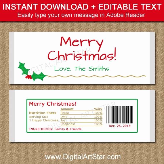 Chocolate Bar Wrapper Template Free Elegant Christmas Candy Bar Wrapper Template Printable Holiday