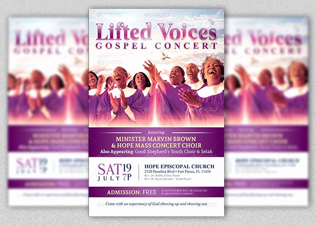 Choir Concert Program Template Awesome Modern Gospel Concert Church Flyer Template