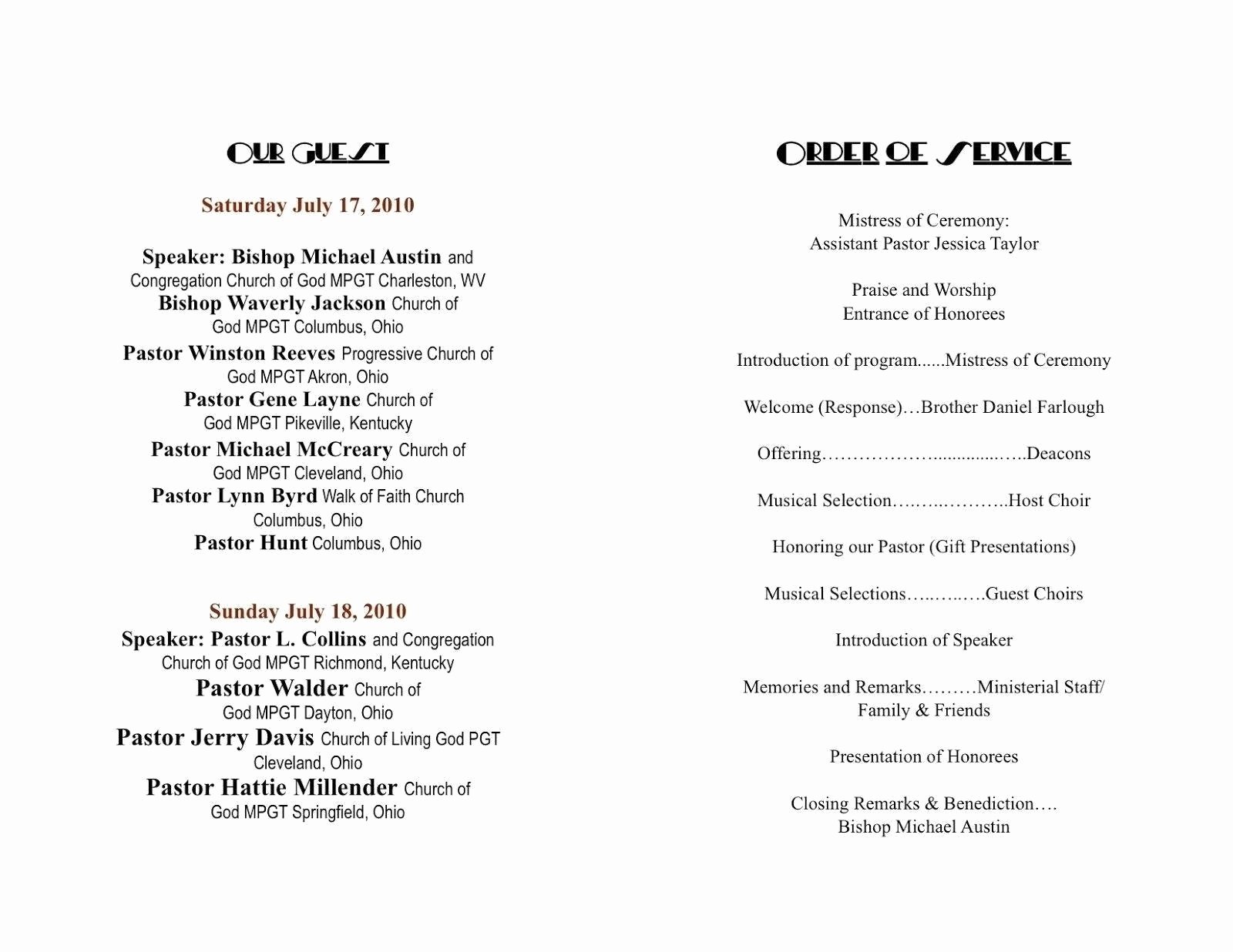 Choir Concert Program Template New Example Church Anniversary Program