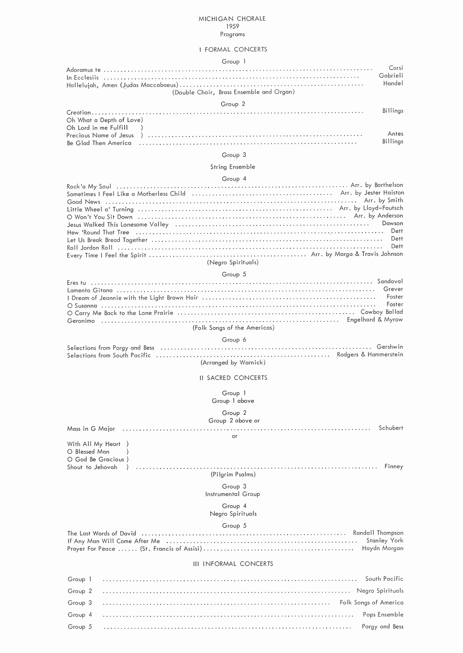 Choir Concert Program Template New Ums Concert Program the Michigan Chorale lester