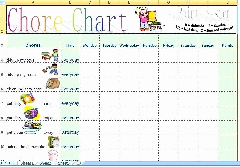 Chore Chart Templates Excel Elegant Family Chore Chart App