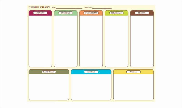 Chore Chart Templates Excel Inspirational 22 Chore Chart Template Free Pdf Excel Word formats