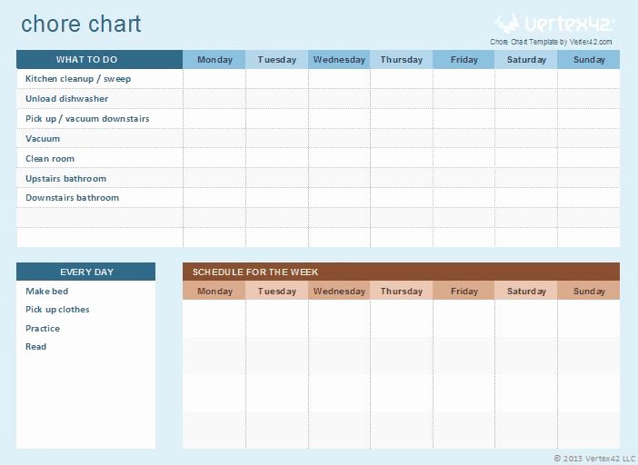 Chore Chart Templates Excel Inspirational 68 Best Images About Free Excel Templates On Pinterest