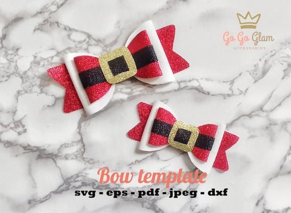 Christmas Bow Template Awesome Christmas Bow Template Santa Claus Svg Bow Pdf