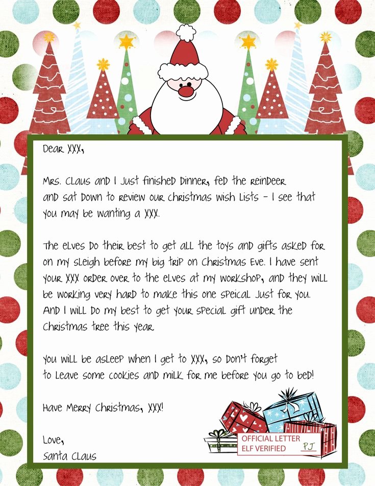 Christmas Letter Template Free Beautiful Best 25 Letter From Santa Template Ideas On Pinterest