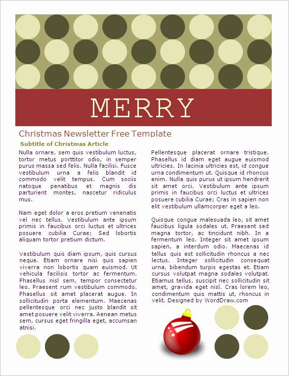 Christmas Letter Template Free Best Of 27 Microsoft Newsletter Templates Doc Pdf Psd Ai