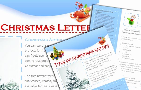 Christmas Letter Template Free Lovely Free Christmas Newsletter Templates Include when Sending