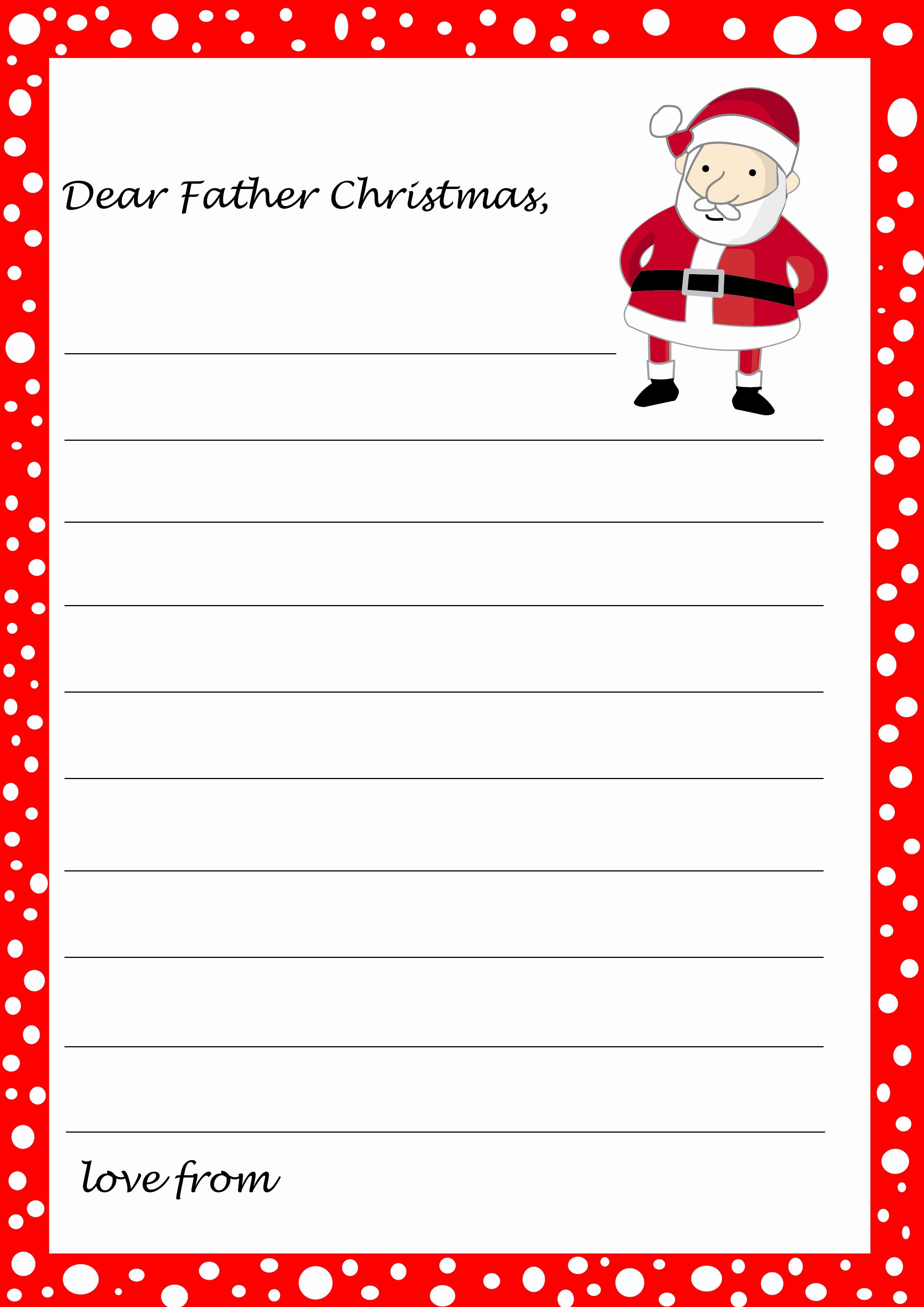 Christmas Letter Template Free Luxury Template Letter to Santa