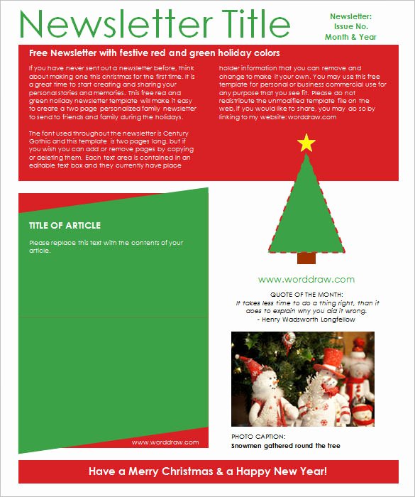 Christmas Letter Template Free New 27 Christmas Newsletter Templates Free Psd Eps Ai