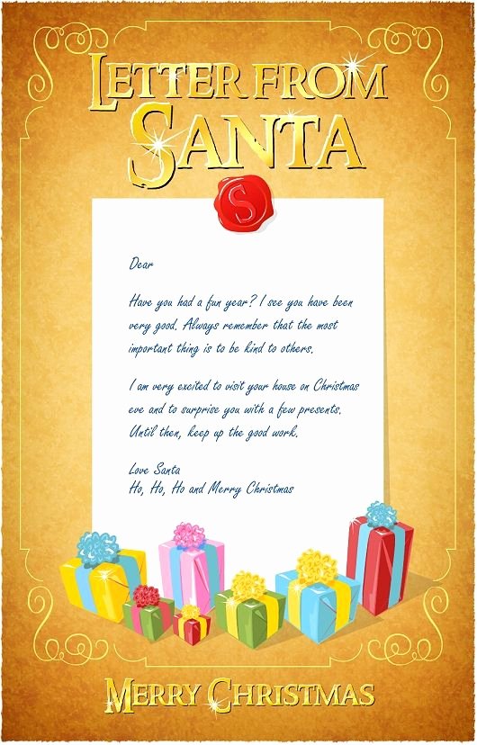 Christmas Letter Template Free Unique Best 25 Letter From Santa Template Ideas On Pinterest