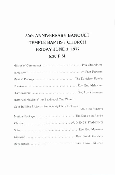 Church Banquet Program Beautiful Church Anniversary Banquet Program Ideas