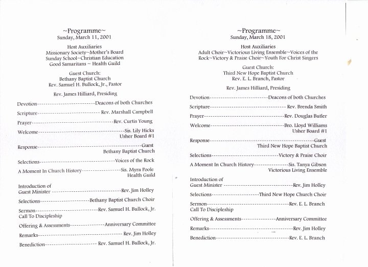 Church Banquet Program New Church Program Template