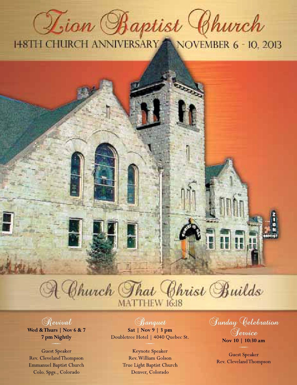 Church Banquet Program New Zion Baptist Church 148th Anniversary souvenir Book by