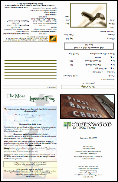 Church Bulletin Ideas Free Awesome Free Church Bulletin Layouts Greenwood Bulletin1