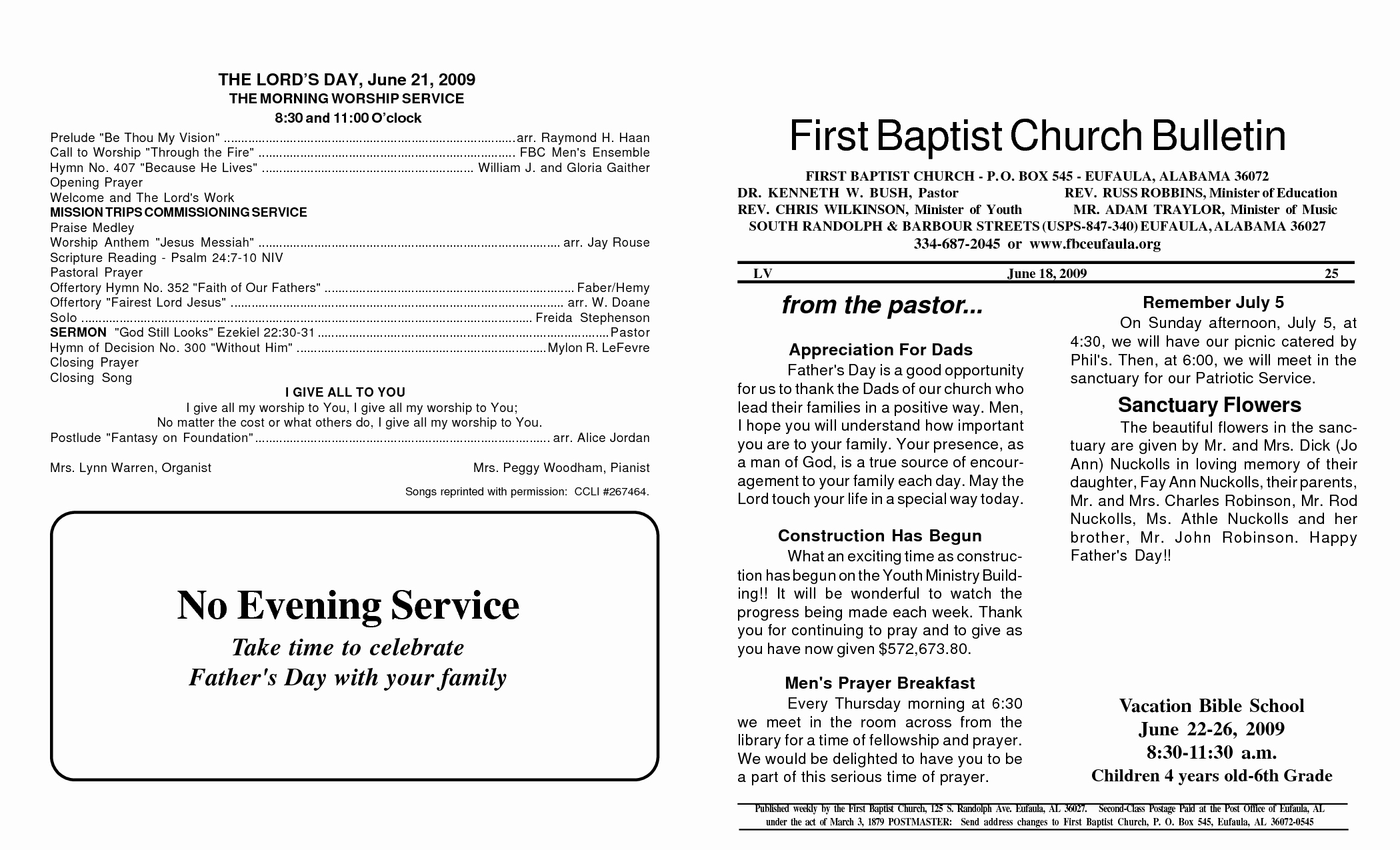 Church Bulletin Ideas Free New Best S Of Baptist Church Service format Church