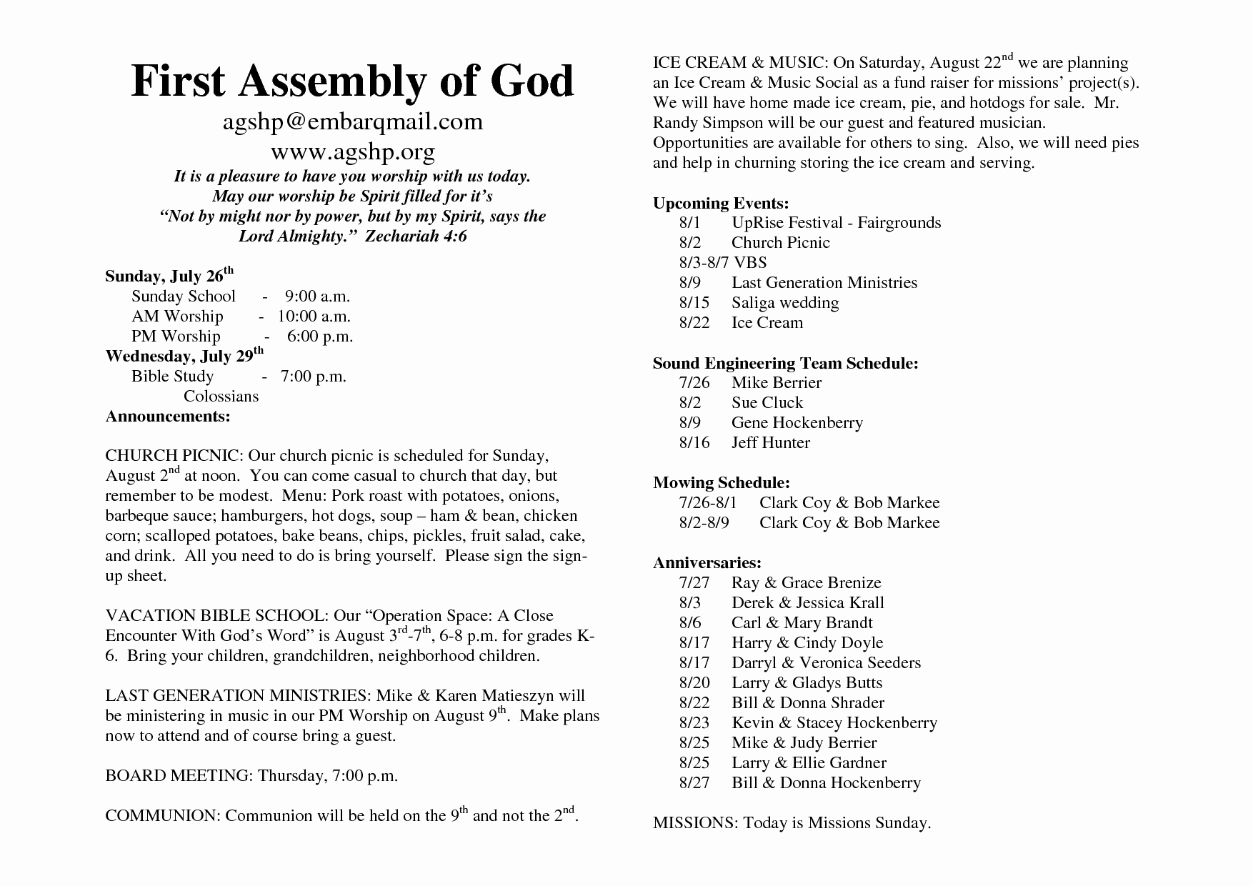 Church Bulletin Templates Free Inspirational 26 Of Church Bulletin Template Microsoft Word