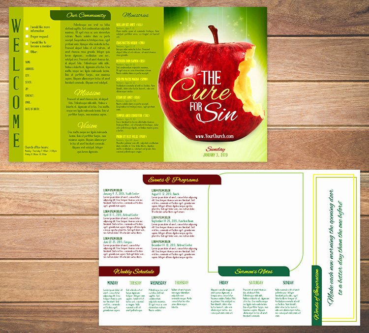 Church Bulletin Templates Free Inspirational Free Church Bulletin Templates 8 Professionally Designed