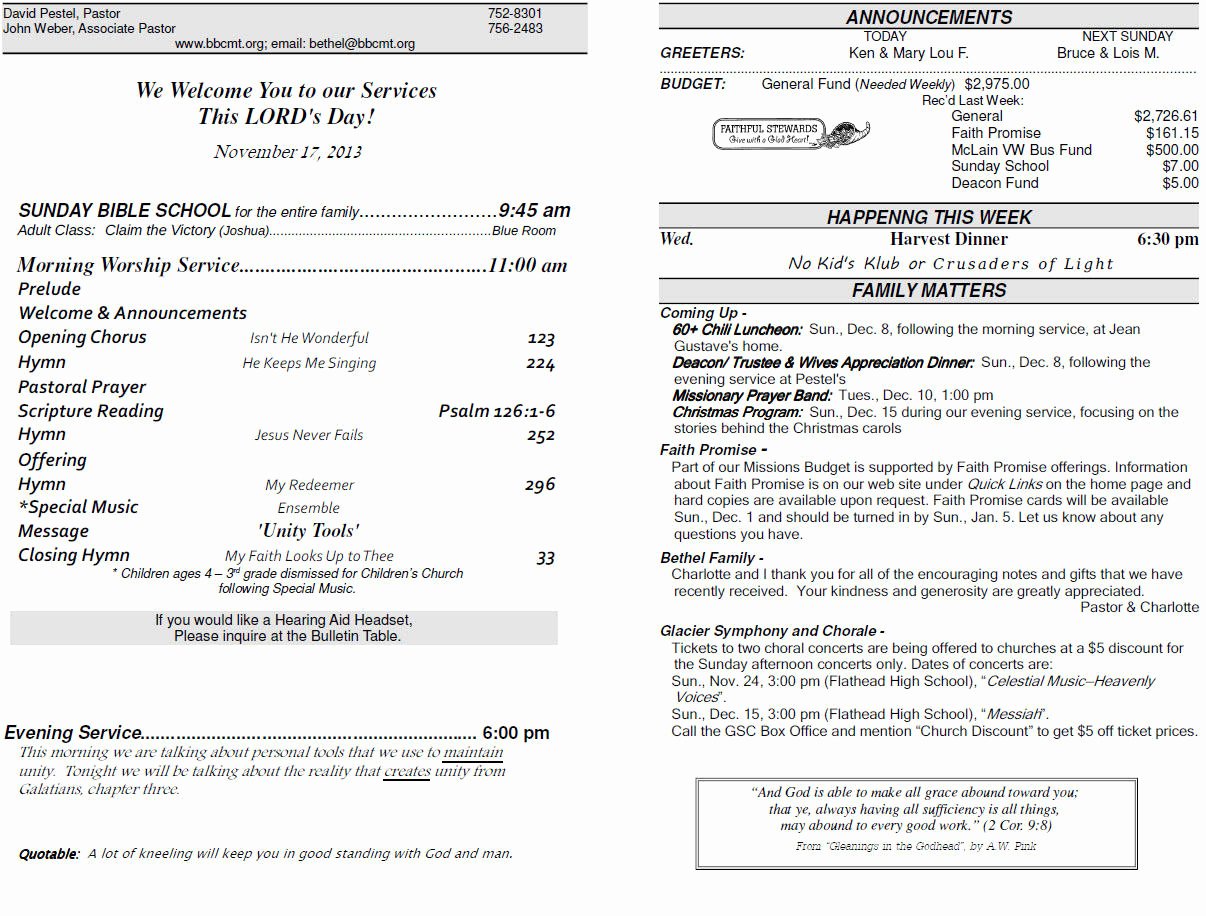 Church Bulletin Templates Free Unique Church Bulletin Templates Bing Images