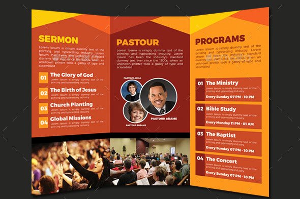 Church Bulletin Templates Indesign Awesome 20 Nice Church Brochure Templates Psd &amp; Indesign