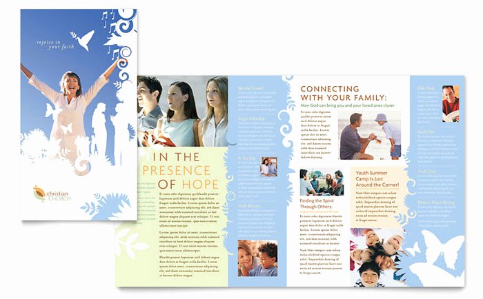 Church Bulletin Templates Indesign Unique Christian Church Brochure Template Design