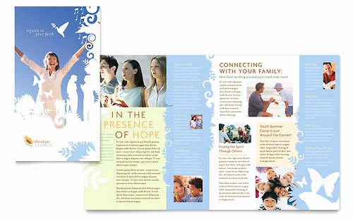 Church Bulletin Templates Microsoft Publisher Awesome Christian Church Brochure Template Word &amp; Publisher