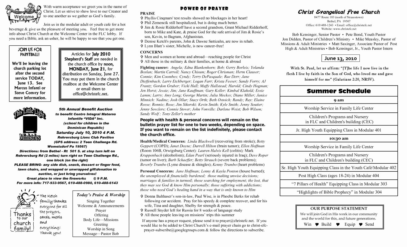 Church Bulletin Templates Microsoft Publisher Awesome Church Bulletin Templates Microsoft Publisher