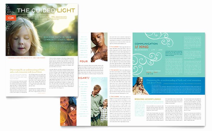 Church Bulletin Templates Microsoft Publisher Best Of Christian Church Religious Newsletter Template Design