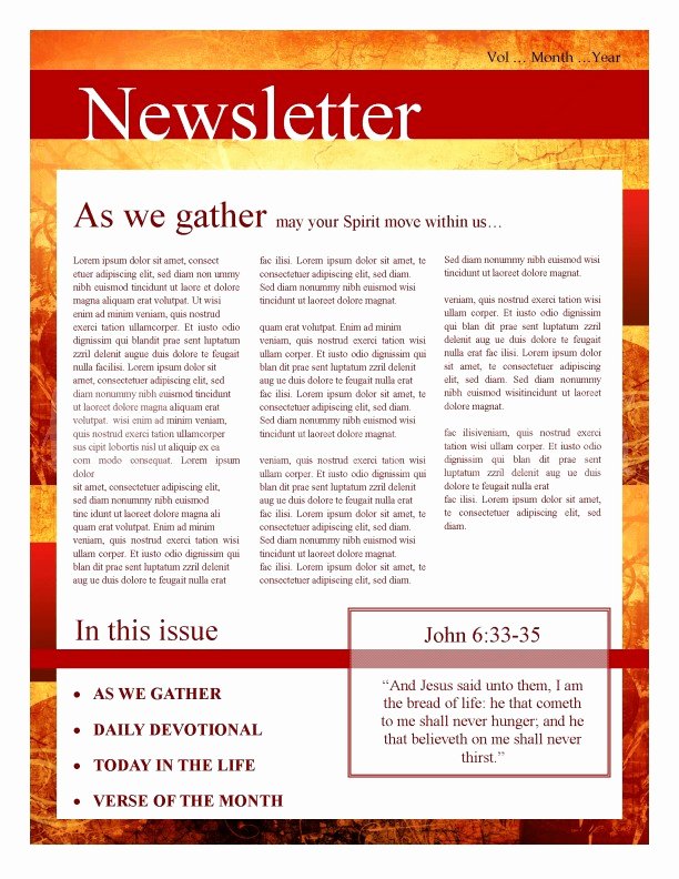 Church Bulletin Templates Microsoft Publisher Elegant Fall Leaves Church Newsletter Template