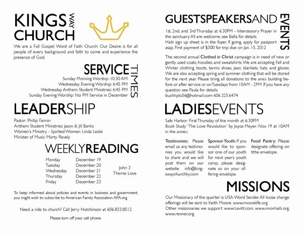 Church Bulletin Templates Microsoft Publisher Luxury Church Bulletin Templates Microsoft Publisher Templates