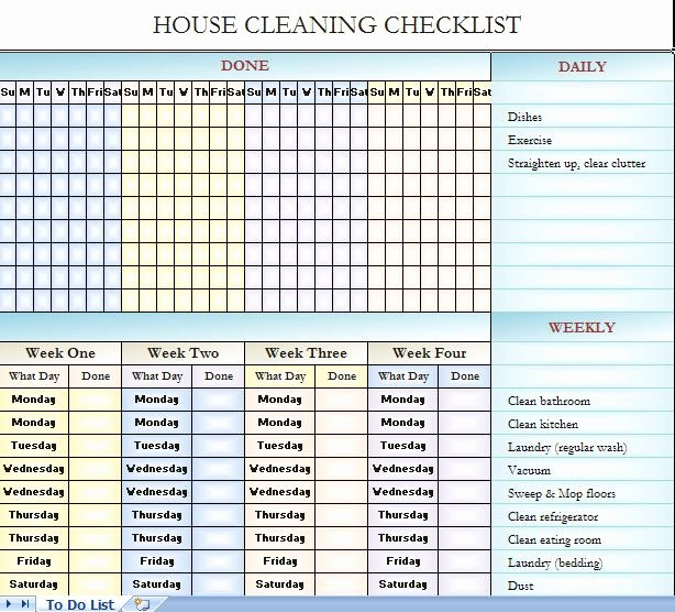 Church Cleaning Checklist Spreadsheet Fresh House Cleaning Checklist It S In Excel so You Can Change