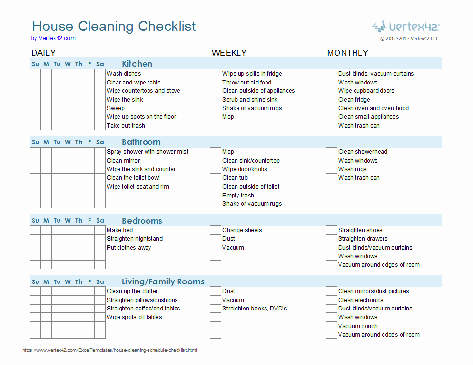 Printable Church Cleaning Checklist Template - Printable Templates