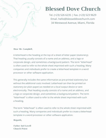 Church Letterhead Templates Beautiful Letterhead Templates Canva