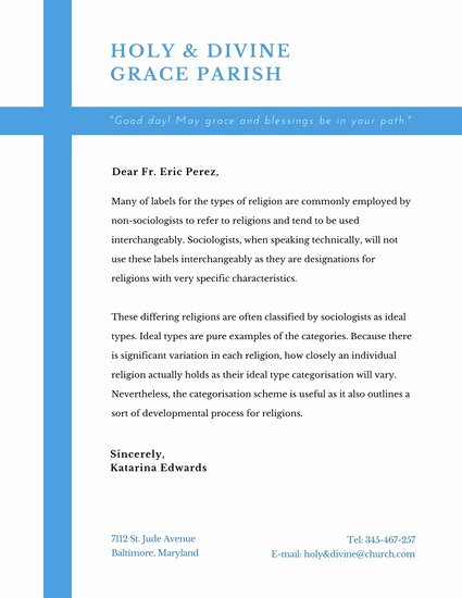 Church Letterhead Templates Luxury Letterhead Templates Canva