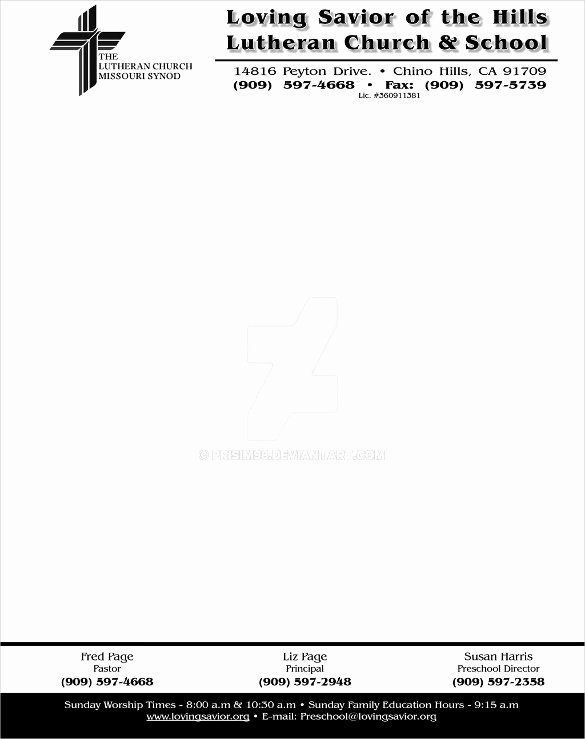 Church Letterhead Templates New 14 Church Letterhead Templates Free Psd Eps Ai