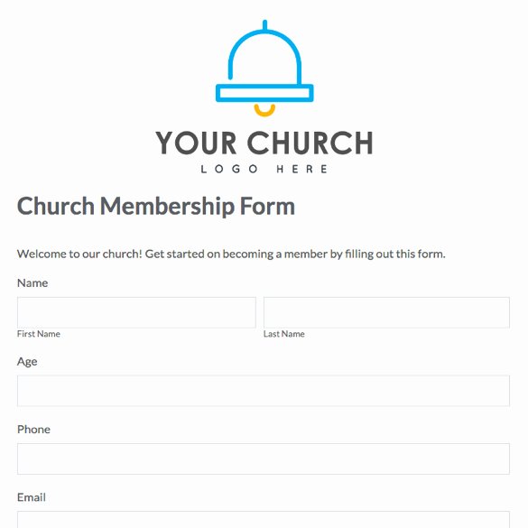 Church Membership form Beautiful Church Membership Card Template