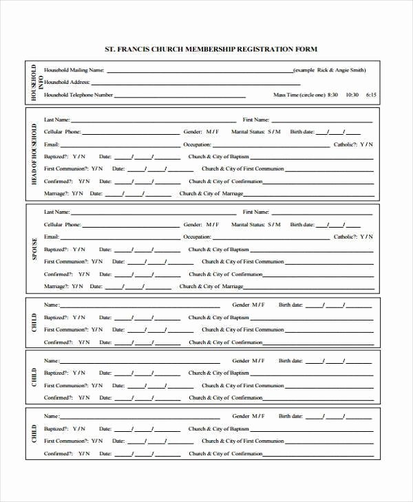 Church Membership form Lovely Church Membership form Pdf Gecce Tackletarts