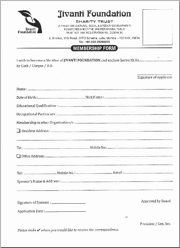 Church Membership form Unique 29 Of Sample Church Membership form Template