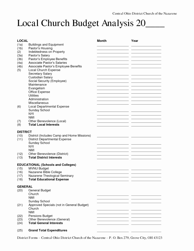 Church Ministry Budget Template Beautiful Church Bud Template Free Download Aashe