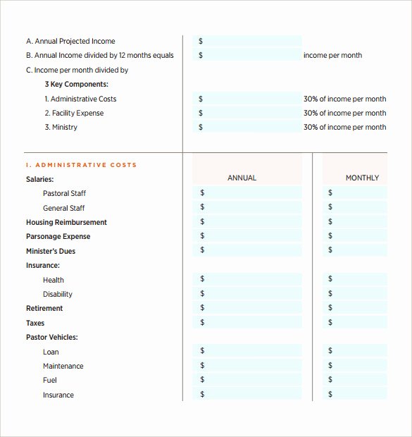Church Ministry Budget Template New 11 Chruch Bud Templates Download for Free