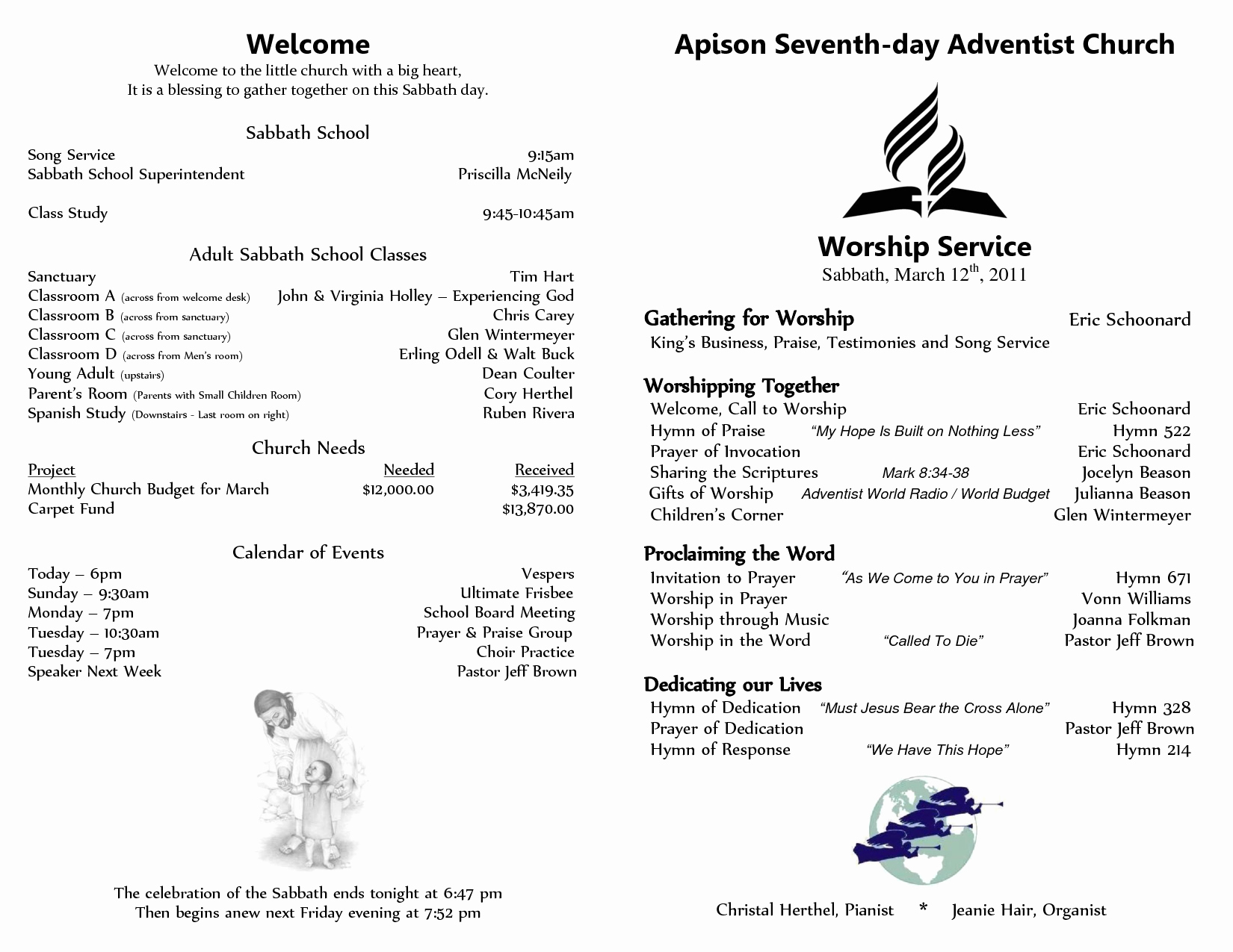 Church Program Template Free Fresh Church Program Template