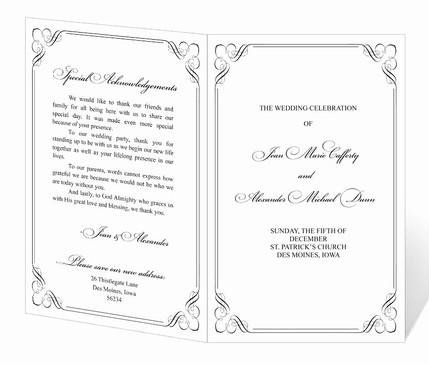 Church Program Templates Free Download Best Of Wedding Program Template Printable Instant Download