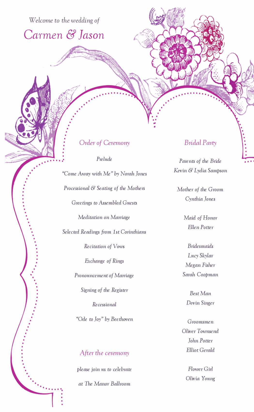 Church Program Templates Free Download Elegant Wedding Programs Templates