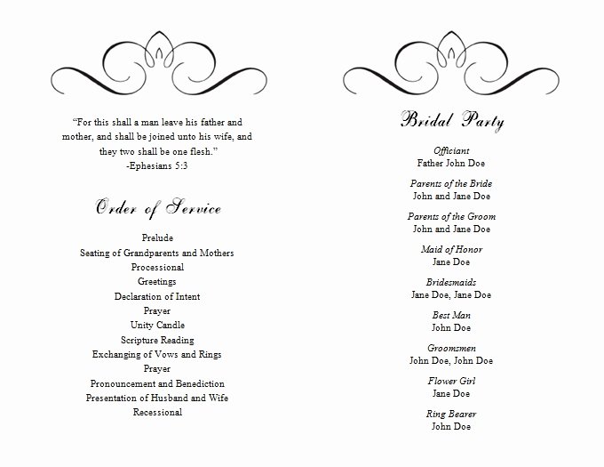 Church Program Templates Free Download Fresh Wedding Ceremony Programs Templates Free Invitation Template