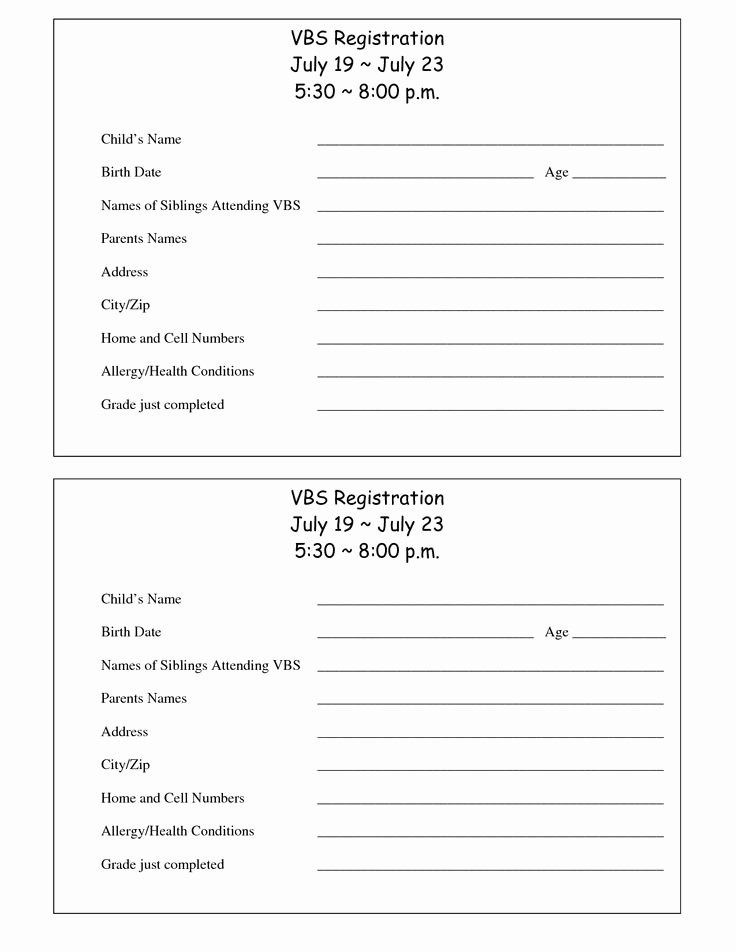 Church Registration form Elegant 13 Best Church Day Camp Youth Revival Images On Pinterest