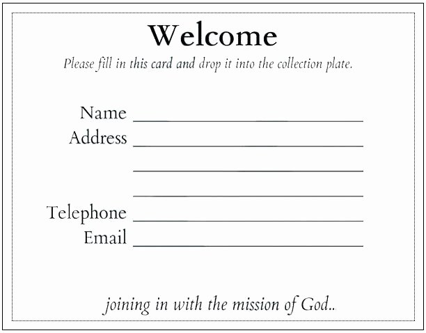 Church Visitor Card Template Word Awesome Apartment Guest Card Templates Library