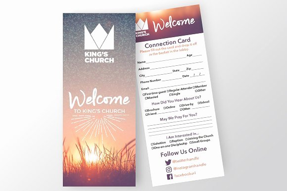 Church Visitor Card Template Word Best Of Church Connection Card Invitation Templates On Creative